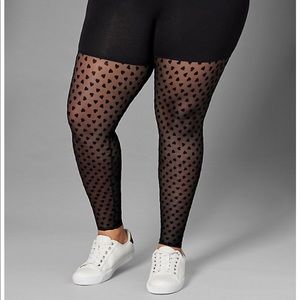 Torrid Premium Legging Flocked Leg Hearts